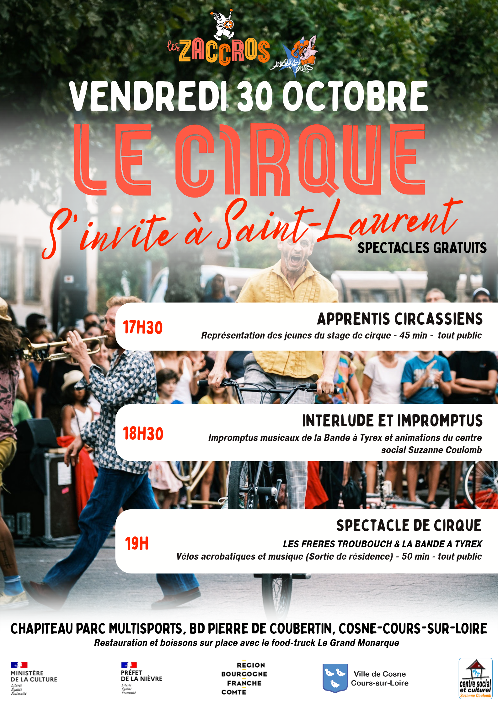 Le Cirque s'invite à st Laurent - Projet politique de la ville de Cosne-cours-sur-Loire 2026