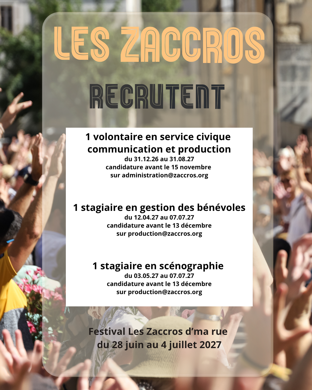 Les Zaccros recrutent !